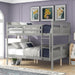 CharcoalGrey Full Over Full Bunk Bed Interchangeable