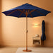 9Ft Outdoor Patio Umbrella, Market Table Umbrella with Crank and Easy Push Button Tilt, Wood Grain Frame, UPF 50+ for Pool, Garden, Deck, Backyard