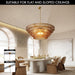 Large Chandelier, 48" Gold Chandelier for Dining Room, 8-Light round Drum Kitchen Island Hanging Light Fixture Perfect for Living Room, Bedroom