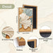 3D Neutral Earth Tone Impasto Ginkgo Leaf Textured Framed Canvas Wall Art Set, Pastel Minimalist Relief Wall Decor, Modern Art Prints for Living Room Hallway Bedroom Home Decor 24"X36"X3