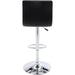 PU Leather Bar Stools Modern Square Adjustable Set of 2