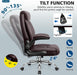 Office Chair, Ergonomic High Back Home Office Desk Chair, Big and Tall Breathable Leather Office Chair with Lumbar Support Flip-Up Armrests, Computer Gaming Chair with Rocking Function