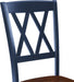Shelby Traditional Wood X-Back Dining Room Chairs Set of 2, Kitchen Chair, Navy
