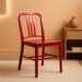 Commercial Grade Red Metal Indoor-Outdoor Chair