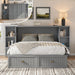 Spacious Murphy Bed With Generous Nightstands Grey