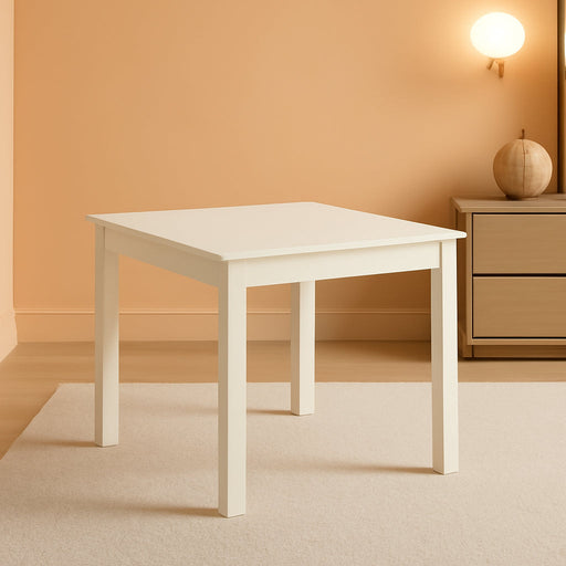 Mid Century Dining Table with White Square Tabletop