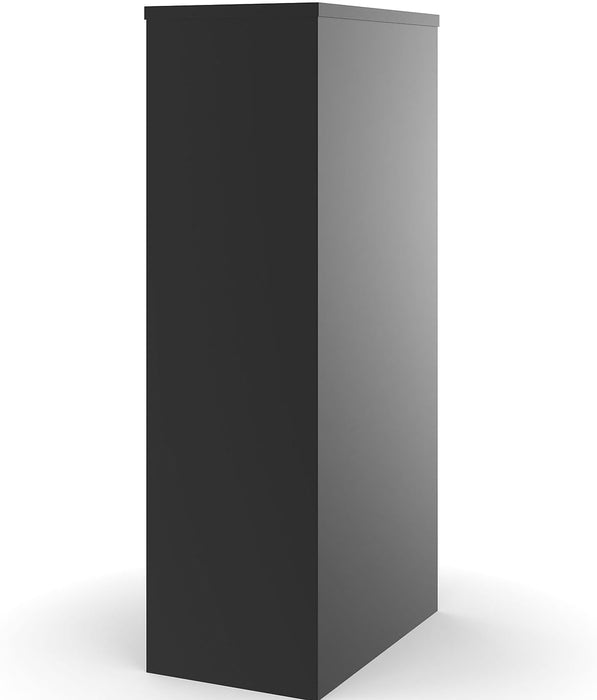4-Drawer Vertical File Cabinet, Letter, Lockable, Black