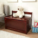 Espresso Contemporary Toys Chest Safety Hinged Lid