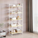 White Foldable Bookshelf 5 Tier Multifunction Organizer