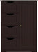 Wooden Bathroom Floor Cabinet, Side Storage Organizer Cabinet with 4 Drawers and 1 Cupboard, Freestanding Entryway Storage Unit Console Table, Home Decor Furniture, Brown