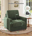 35.5In Corduroy Sofa Accent Chair, Tool-Free Setup Living Room Couch Accent Chairs, Reading Chair for Bedroom 22.5In Extra Deep Seats, Comfy Arm Chairs for Office, All-Wood Reading Nook Green