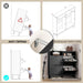 Matte Black UltraSlim Shoe Storage Cabinet Drawers