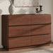 Walnut 6 Drawer Dresser for Bedroom, 47" Wide Chest of Drawers