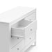 Noah 6 Drawer Double Dresser (White) - GREENGUARD Gold Certified, 6 Drawer Double Dresser for Kids Bedroom or Nursery, Bedroom Furniture Dresser, Universal Design for Nursery and Kids Bedroom