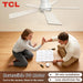 42" White Low Profile Ceiling Fan with Light & Remote Control
