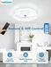 24" White Low Profile Ceiling Fan With Remote