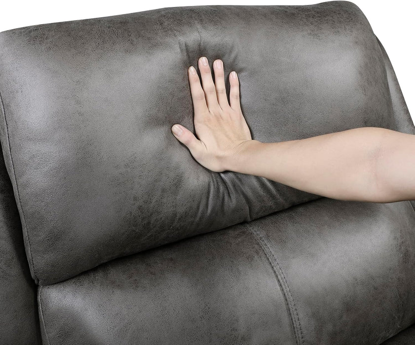 Rocker Recliner Chair, Reclining Rocking Chair, Home Theater Reclining Seat, Manual Recliner Seat for Living Room, Nursery, Bedroom, Office, Apartment, Grey