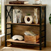 Brown IndustrialGrade 3 Tier Bookcase With Backboard