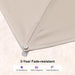 Cantilever White Umbrella 9' X 12' Left and Right Tilt, Beige