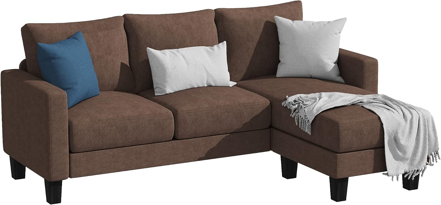 Small Space Reversible Sectional Sofa with Chaise Lounge