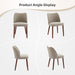Wooden Dining Chairs Set of 4, Upholstered Mid Century Dining Chairs with Thick Seat Cushion and Curved Back for Dining/Kitchen/Living Room, Camel