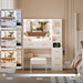 White Makeup Vanity With Integrated Charging Station