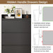 Black Dresser, 6 Drawer Dresser for Bedroom, Dresser for Closet