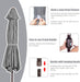 Patio Umbrella, Outdoor Umbrella with Crank