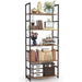 NUMENN 5 Tier Bookshelf, Tall Bookcase Shelf Storage Organizer, Modern Book Shelf for Bedroom, Living Room and Home Office, Vintage