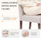 Upholstered Parsons Dining Chairs Set of 6, Modern Dining Room Chairs with Back, Fabric Kitchen Side Chairs with Wood Legs for Dinner Farmhouse Restaurant, Beige