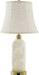 25" Natural Alabaster Table Lamps Set of 2 with LED Night Light