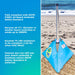 ALL-IN-ONE BEACH UMBRELLA SYSTEM. Includes ULTRA Base (Compliant with the ASTM F3681-24 Beach Umbrella Safety Standard). (Deep Ocean Blue)