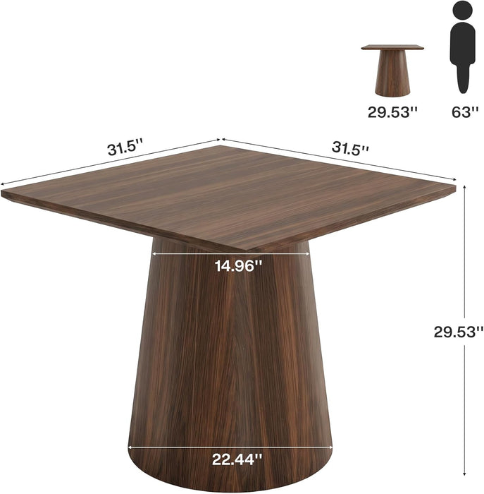 Space Saving SquareShaped Dining Table Pedestal Base
