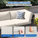 8 Piece Patio Furniture Set with 44” Fire Pit Table with Thickened Cushions