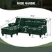 EightySixInch Green Sectional Sofa Living Room Set