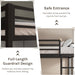 Twin Over Twin IndustrialGradeSteel BunkBed BlackFinish
