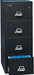 Fireproof Vertical File Cabinet (4 Letter Sized Drawers, Impact Resistant, Water Resistant), 52 .75" H Black, 18 W X 31 D, (41831CBL)