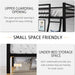 Loft Bunk Bed Twin over Twin Size with Ladder and Guardrail,Heavy Duty Metal Slats Support No Box Spring Needed Small Space Saving Furniture for Bedroom Dorm,Black