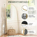 Mirror Full Length 64"X21" Full Body Floor Mirror with Stand, Shatterproof Glass, Aluminum Alloy Frame, Free Standing Wall Mounted or Leaning Arched Mirrors for Bedroom Living Room Entryway