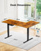 71X48 Inch Dual Motor L Shaped Electric Standing Desk with 3 Preset Heights, Electric Height Adjustable Computer Table, 2 Hooks & Cable Tray, Raising Desk for Home Office, Vintage Brown - ShipItFurniture