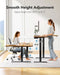 71X48 Inch Dual Motor L Shaped Electric Standing Desk with 3 Preset Heights, Electric Height Adjustable Computer Table, 2 Hooks & Cable Tray, Raising Desk for Home Office, Vintage Brown - ShipItFurniture