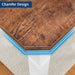 Dining Table SeventyNineInch White Brown Farmhouse