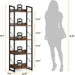 Tall 5 Tier BookshelfUnit Edge Protection Industrial