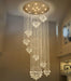 D32 X H100 Modern Large Chandelier for Foyer Glam Chandelier Raindrop Crystal Chandeliers LED Dimmable High Ceiling Light Fixtures for Staircaes Hallway Entryway Gold