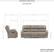 Schmid 3-Piece Polished Microfiber Manual Reclining Sofa Set, Brown