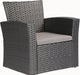 4 Pieces Outdoor Furniture Complete Patio Cushion Wicker P.E Rattan Garden Set, Full, Black