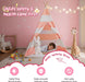 Teepee Tent for Kids with Padded Mat, Lights, and Carry Bag, Washable Playhouse for Indoor Use, Ideal Play Tent for Girls and Boys, Stripe Pink