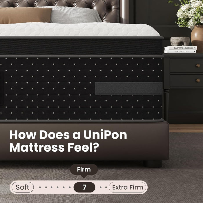 Queen Firm Hybrid Mattress Featuring Motion Isolation
