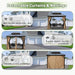 8x10Ft Hardtop Galvanized Steel Patio Gazebo Brown