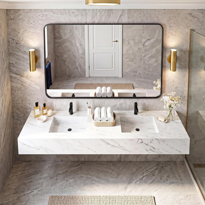Bathroom Mirror for Wall, 48X30 Inch HD Tempered Glass Vanity Mirror